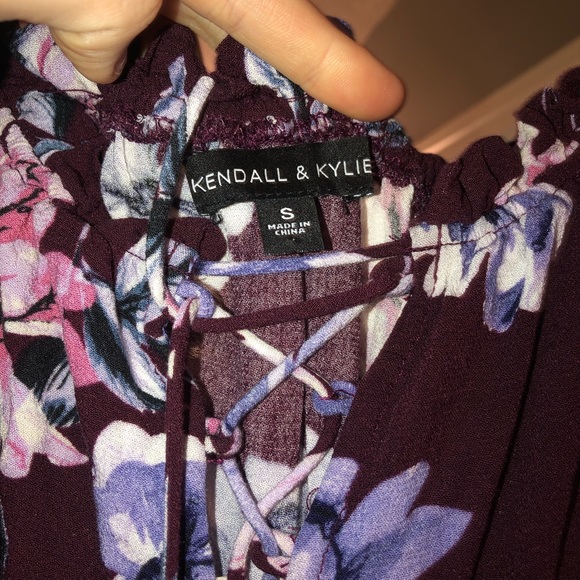 Kendall & Kylie Floral Off the Shoulder Romper - Picture 4 of 4